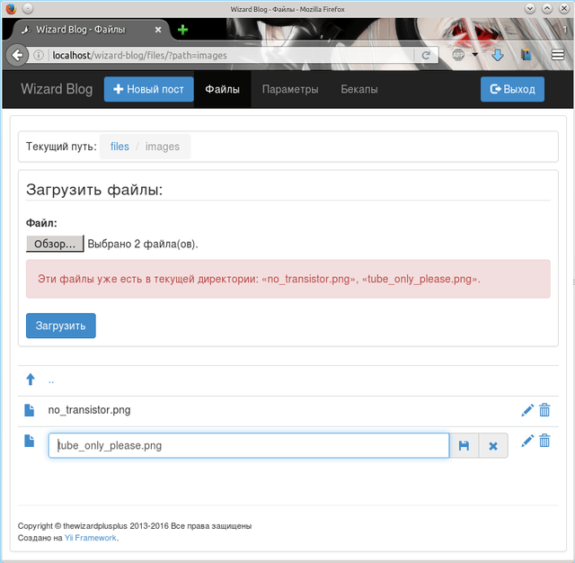 Скриншот менеджера файлов