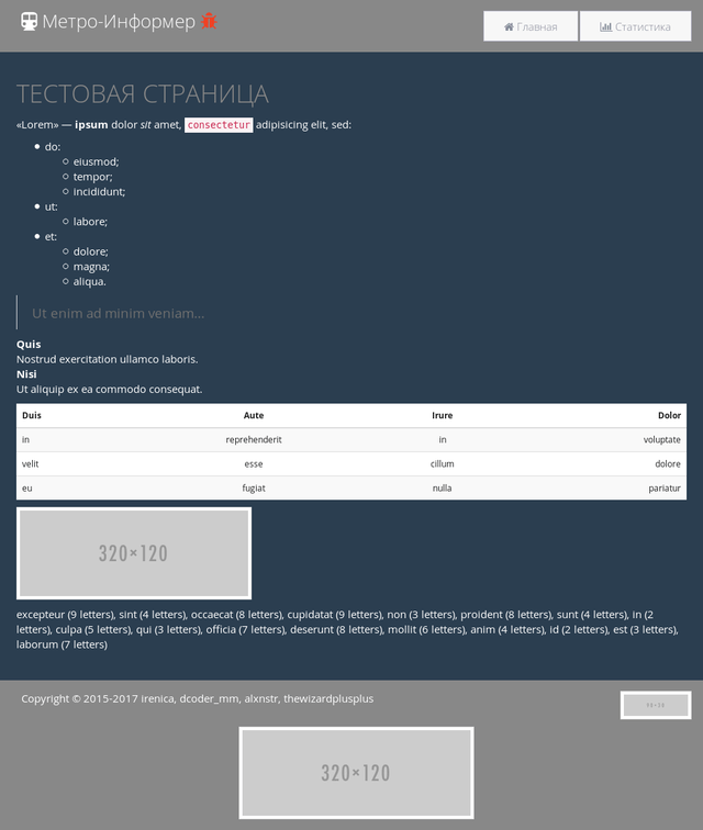 Страница просмотра одного блока Markdown-разметки на front-end'е